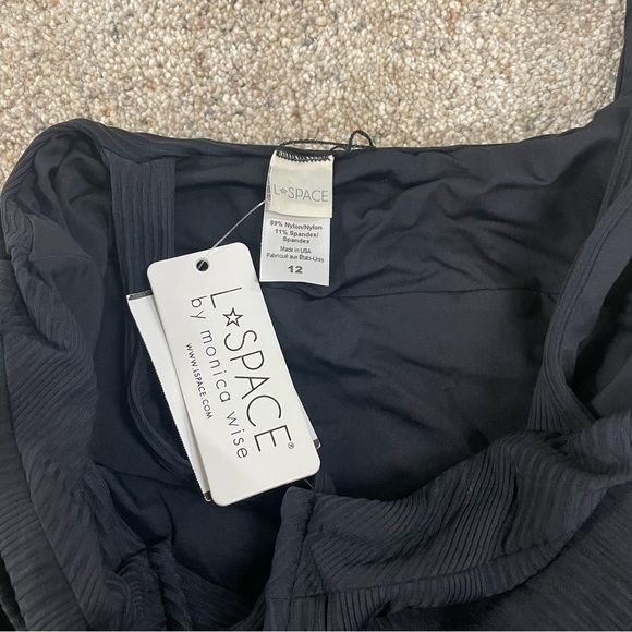 NWT L Space Cha Cha One Piece Bathing Suit in Black - Picture 10 of 10